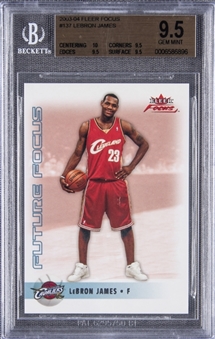 2003-04 Fleer Focus #137 LeBron James Rookie Card (#231/499) - BGS GEM MINT 9.5 (True Gem+)